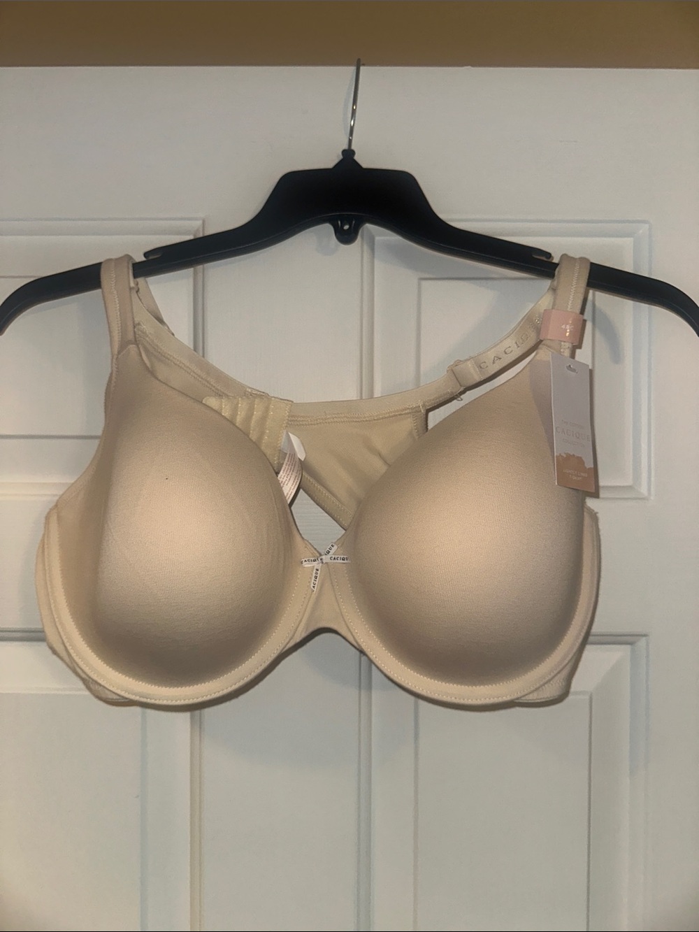 NWT Cacique Lightly Lined T-Shirt Bra - Nude/Beige - 44C